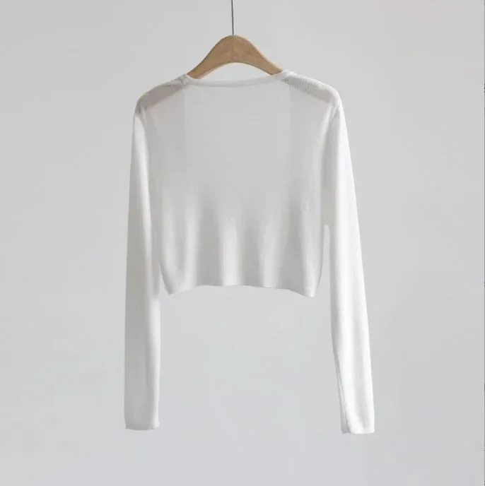 Sun knit Cardigan Women's thin ice silk Coat shawl air-conditioned shirt with slip skirt