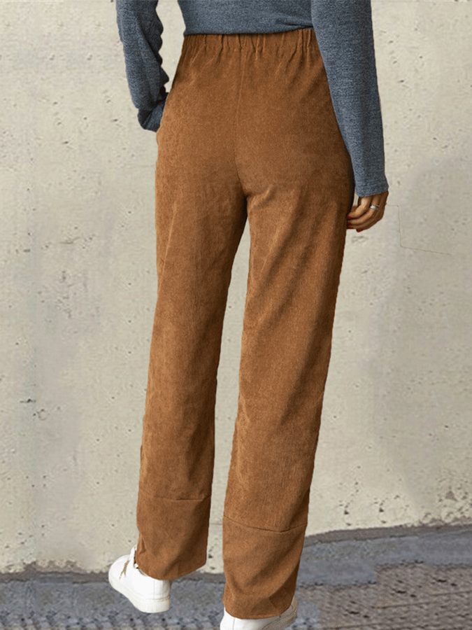 Women'S Casual Solid Color Trousers