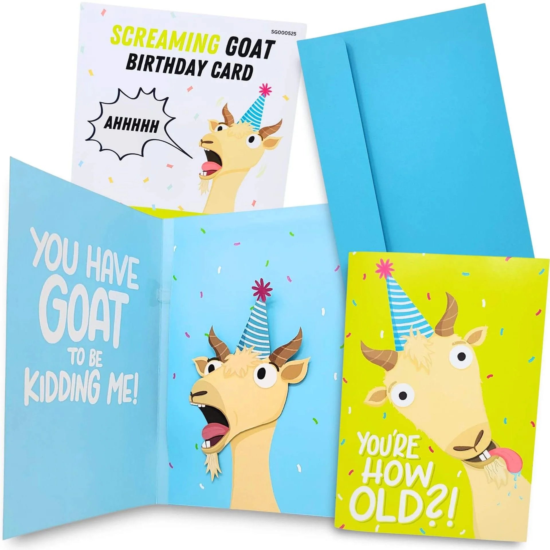 🥳Screaming Goat Birthday Card🐐