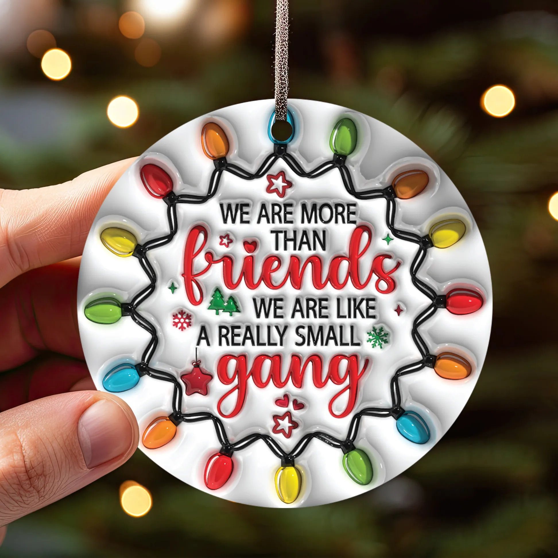 (🔥CHRISTMAS PRE-SALE 49%OFF )🎁BESTIES CHRISTMAS ROUND ORNAMENT