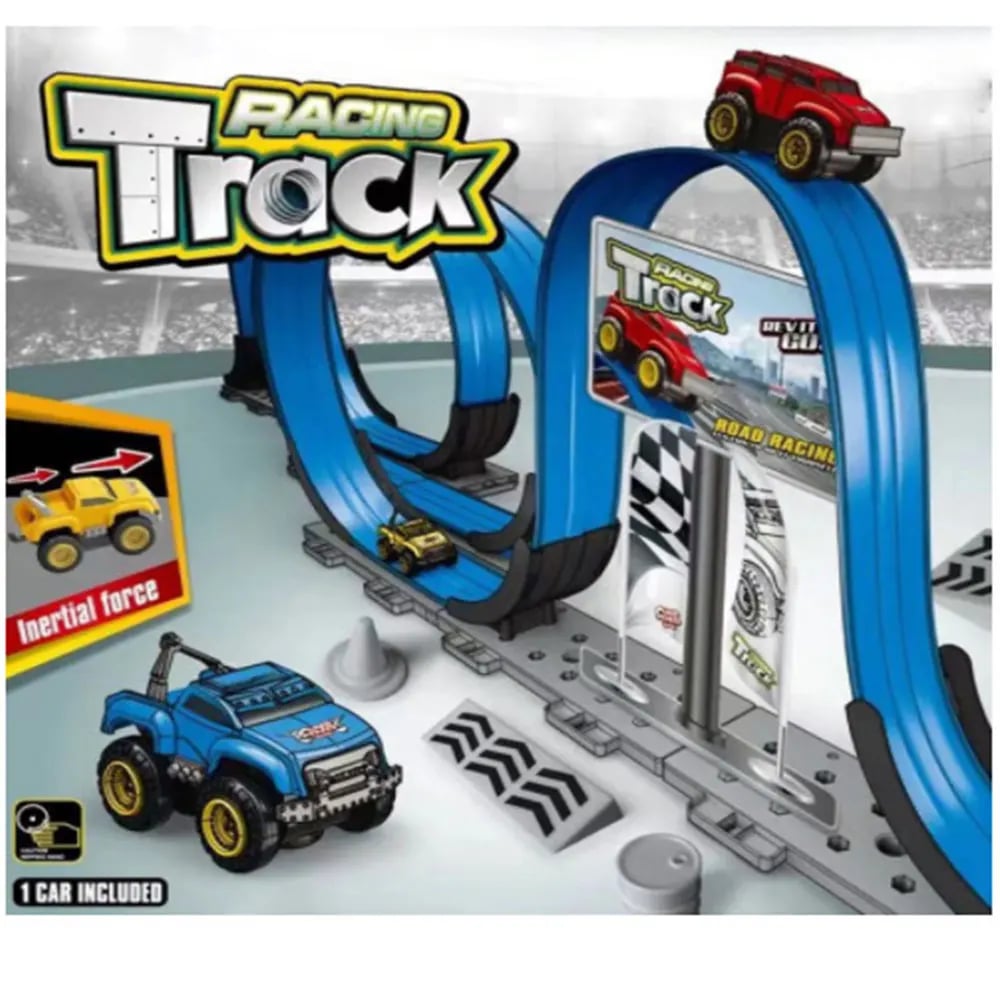 Inertial Anti-gravity DIY Assembled Rail Cars Track Toy DIY Ejection Racing Educational Toys for Boy