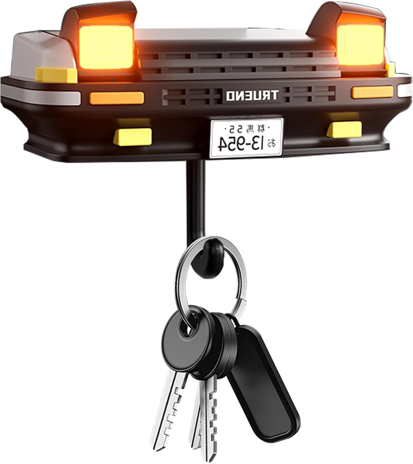 Initial D AE86 Retro Car Wall Key Holder - LED Pop-Up Headlight, Auto-Off Light