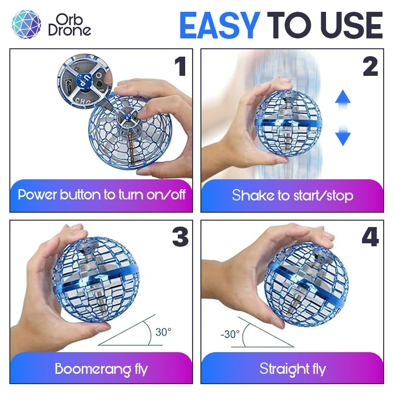 OrbDrone - 🎄Early Christmas Sale-50% OFF🎁 Flying Orb Pro Spinner Mini Drone