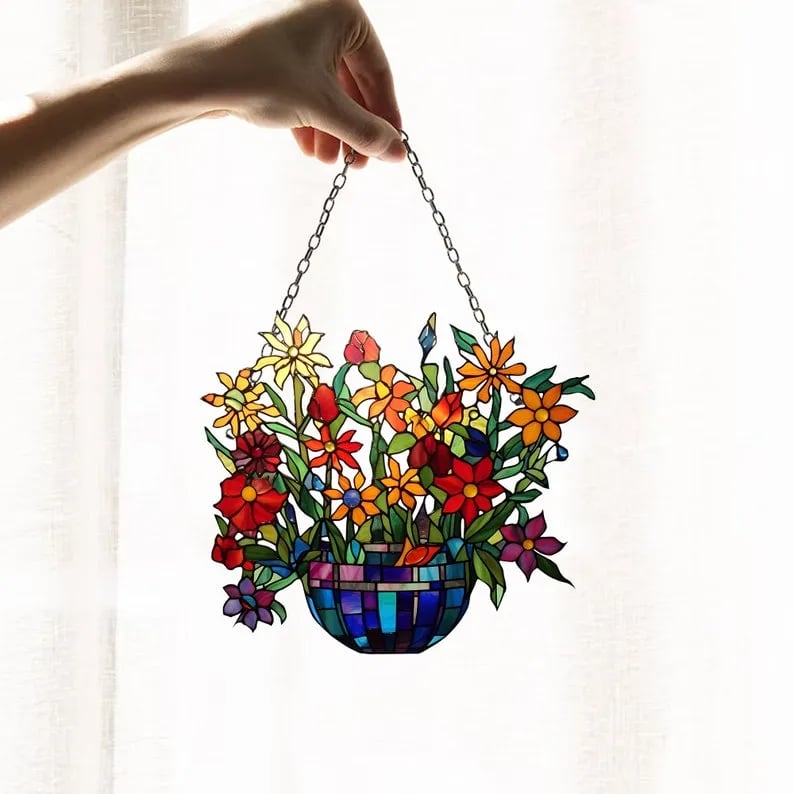 🔥LAST DAY 50% OFF - 💐 Art Flower Basket Pendant 🏡