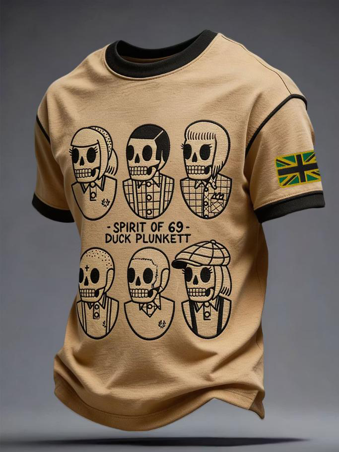 Men's Ringer Spirit of 69 Skull Print T-Shirt