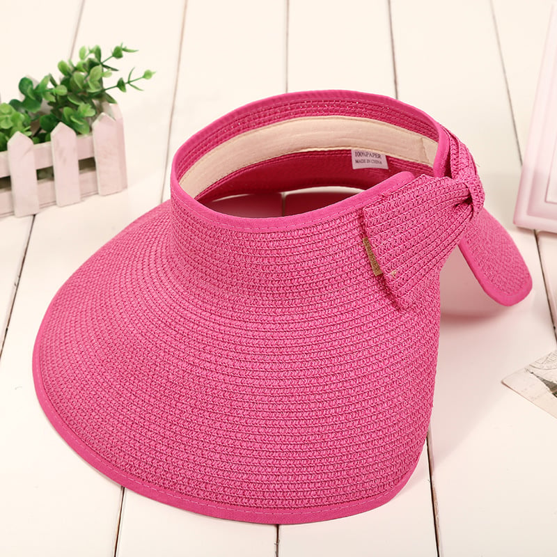 🔥LAST DAY 49% OFF - Women's 2024 Summer Solid Color Bow Design Wide Brim Straw Hat