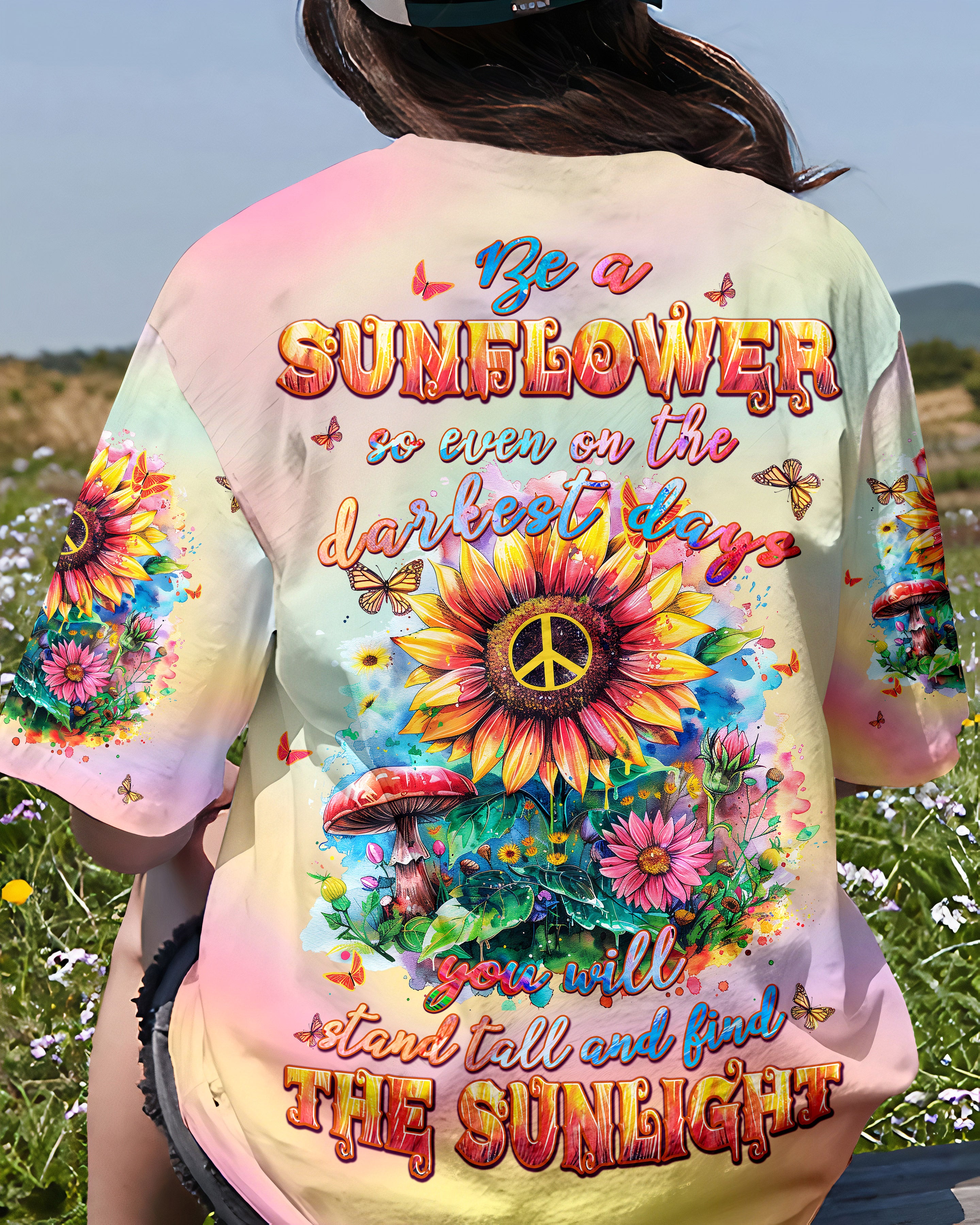 BE A SUNFLOWER ALL OVER PRINT - TLPQ0703242