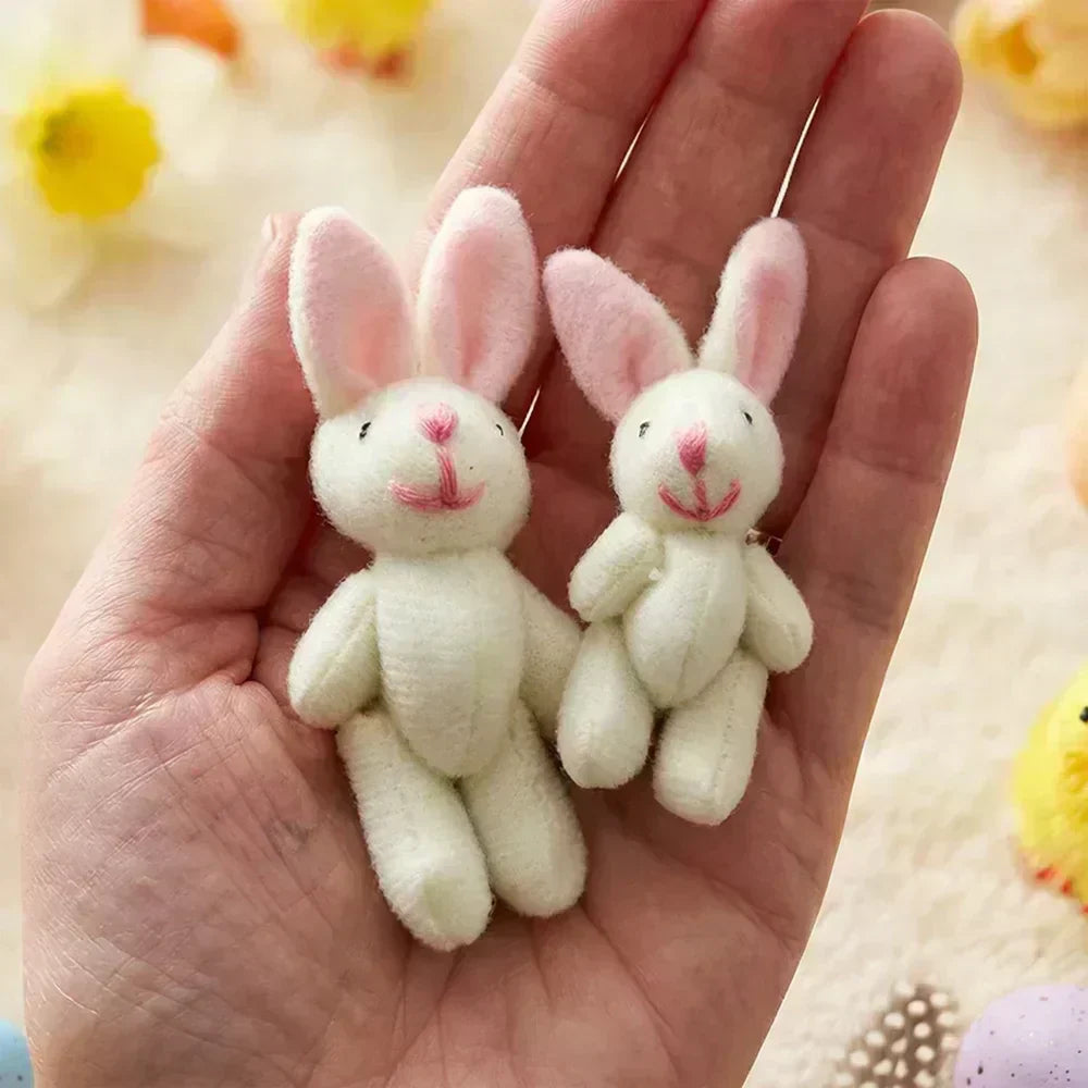 🐇 62% OFF! 🐇 Bunny Mummy & Baby Plush Pocket Tin – Handmade Easter Collectible with Cozy Blanket (Pink/Blue Ears) 🐇🎁