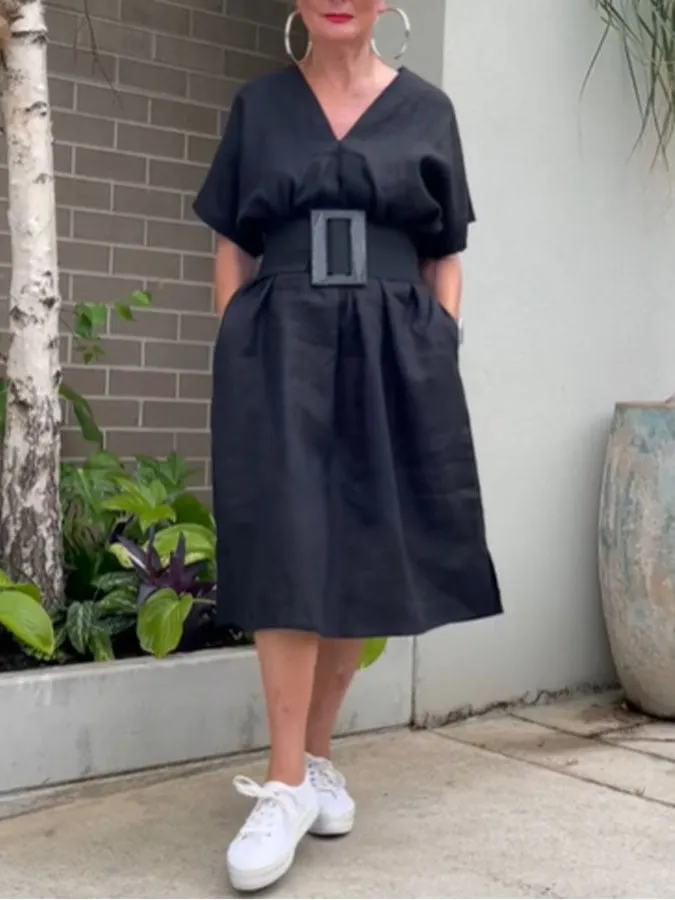 Women's Black Loose Casual Dress