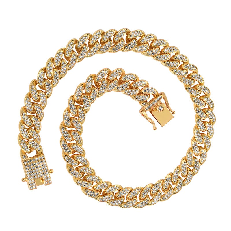 🔥Dog Chain Collar Dog Necklace Diamond Cuban Link Dog Collar