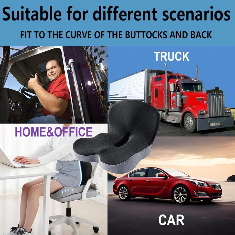 💥Non-Slip Memory Foam Seat Cushion – Prostate Pressure Relief, Sciatica Pain Relief, Breathable Mesh & Universal Fit for Car, Office & Wheelchair