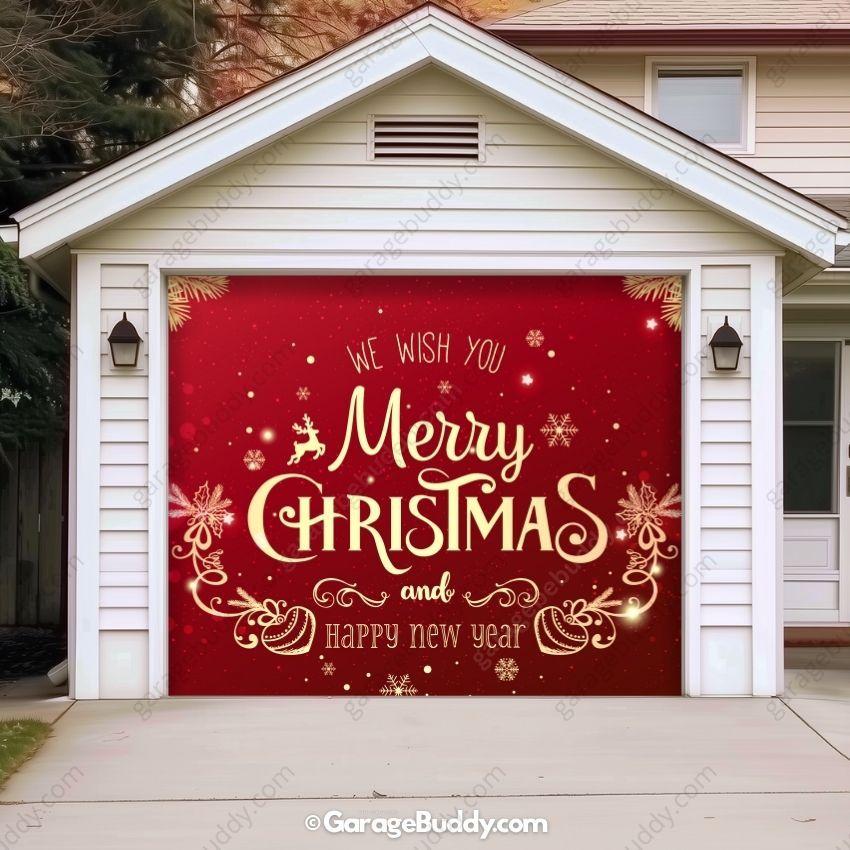 Garage Buddy | Merry Christmas B | Christmas Garage Door Cover