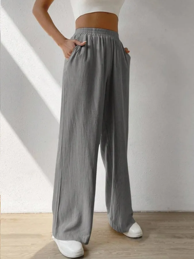 Women'S Solid Color Casual Trousers