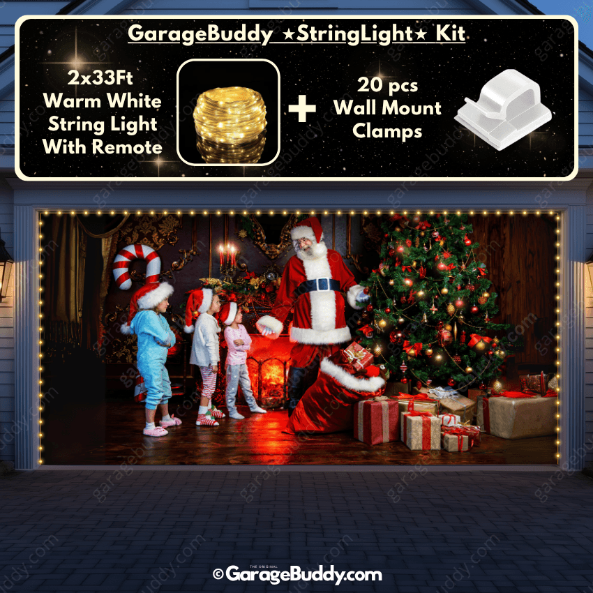 Garage Buddy | Santa With Kids | Christmas Garage Door Cover