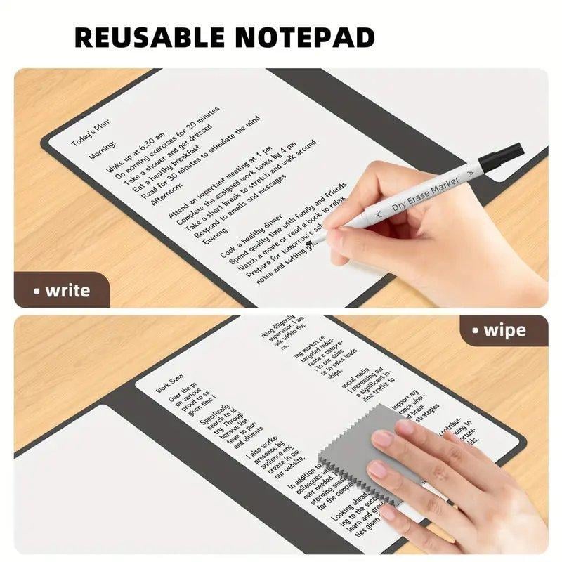 Reusable Whiteboard Notebook
