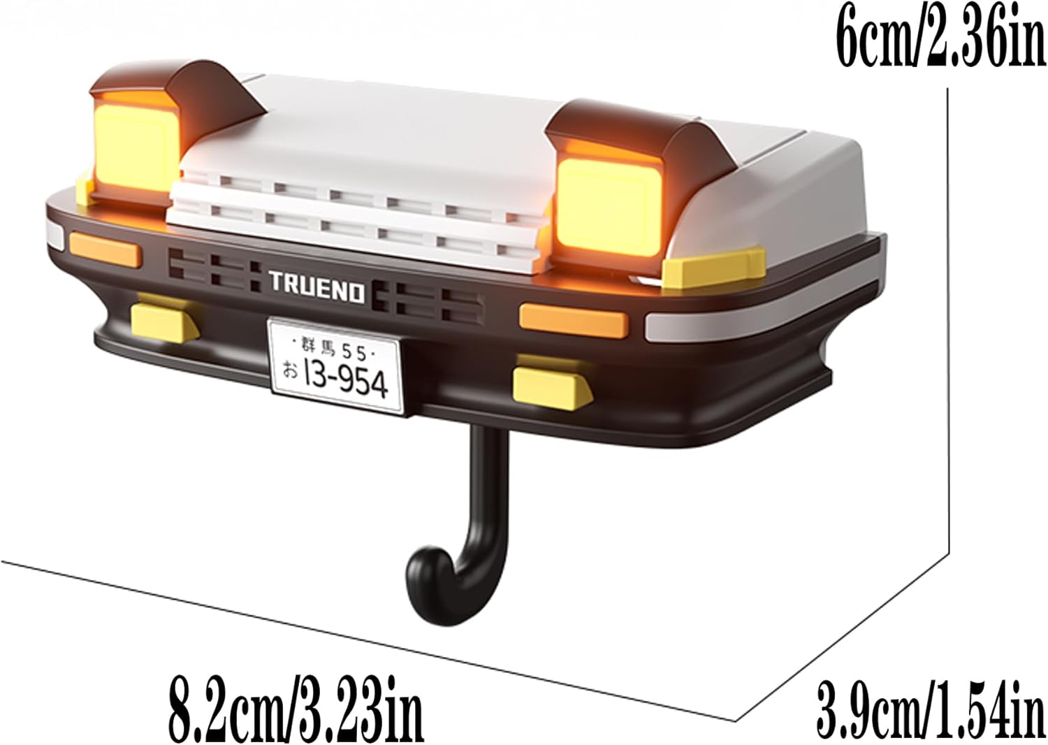 Initial D AE86 Retro Car Wall Key Holder - LED Pop-Up Headlight, Auto-Off Light