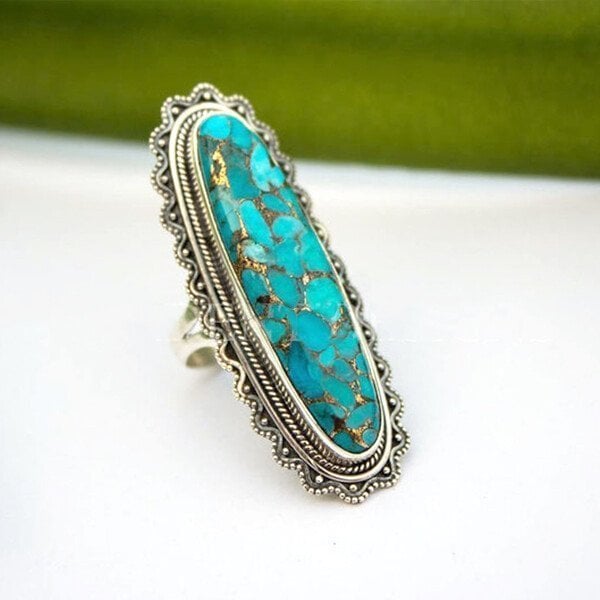 Vintage Boho Turquoise Ring 💍