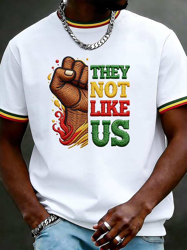 Men's Juneteenth They Not Like Us Print Casual T-Shirt