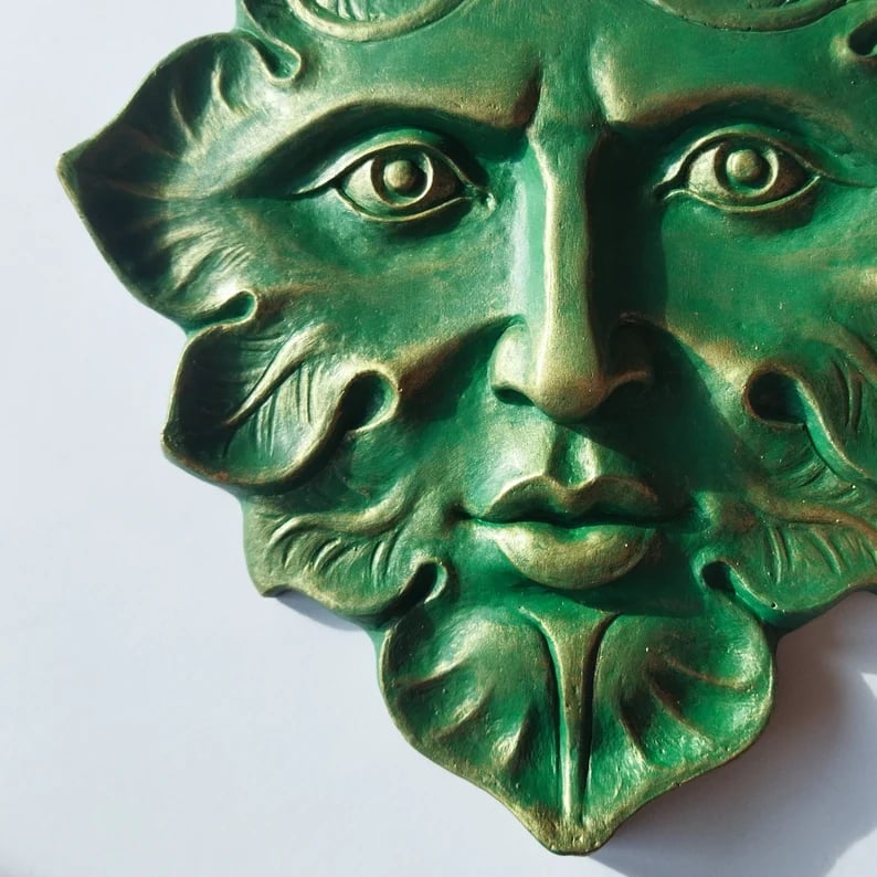 ☘️Green Leaf Man wall art sculpture home garden decoration