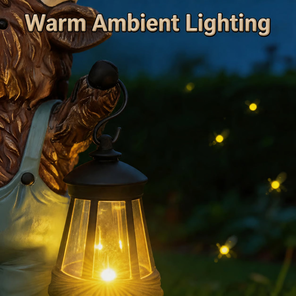 🔥HOT SALE 49% OFF🐮Handcrafted Highland Cow Solar Garden Lantern Statue – Cozy Farmhouse Outdoor Decor