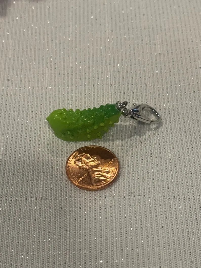 MINI Emotional Support Pickle Keychain