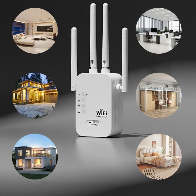🔥2026 Hot Sale🎁1200Mbps Dual Band (5GHz/2.4GHz) WiFi Extender Covers 10,000 sq. ft & 50 Devices