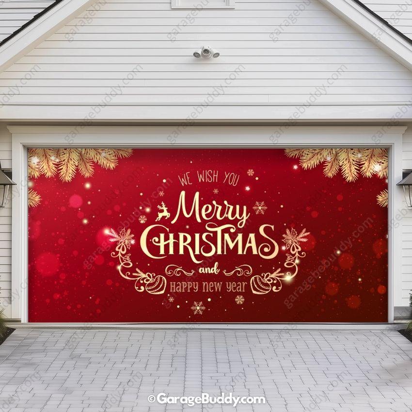 Garage Buddy | Merry Christmas B | Christmas Garage Door Cover