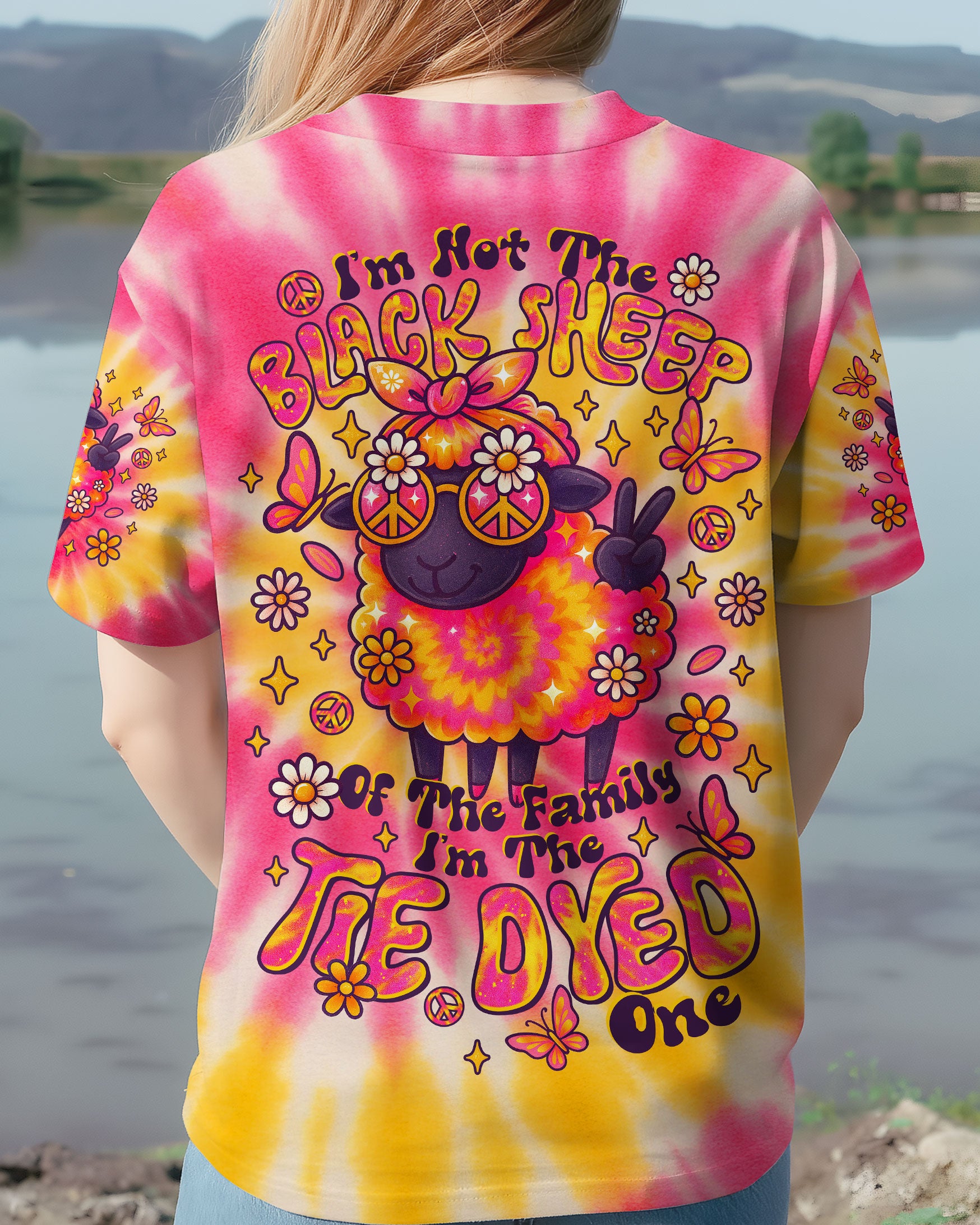 I'M NOT THE BLACK SHEEP TIE DYE ALL OVER PRINT  - TLTR1509253