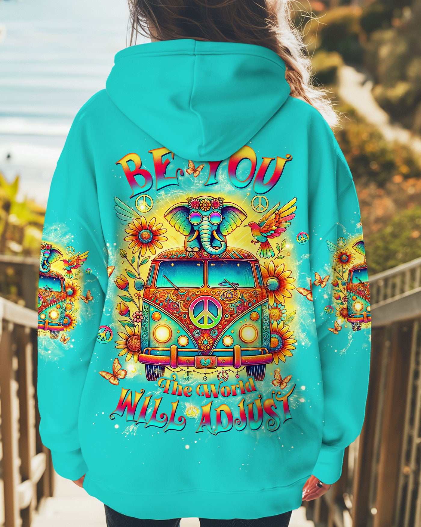BE YOU THE WORLD WILL ADJUST ELEPHANT ALL OVER PRINT - TLTW2308244