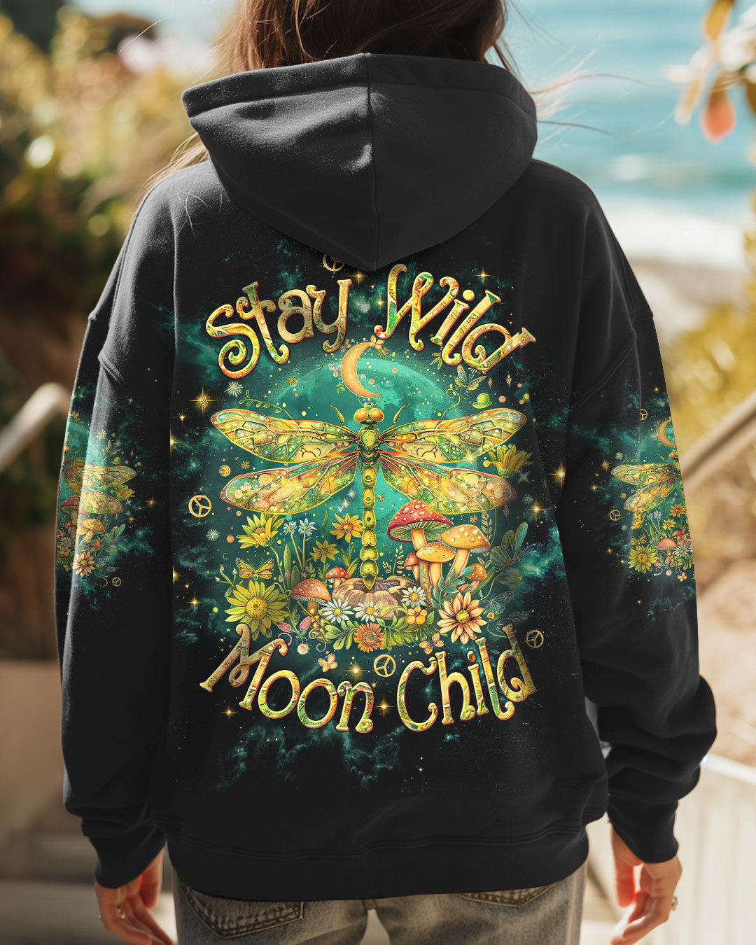 STAY WILD MOON CHILD DRAGONFLY ALL OVER PRINT - TLTW1409245