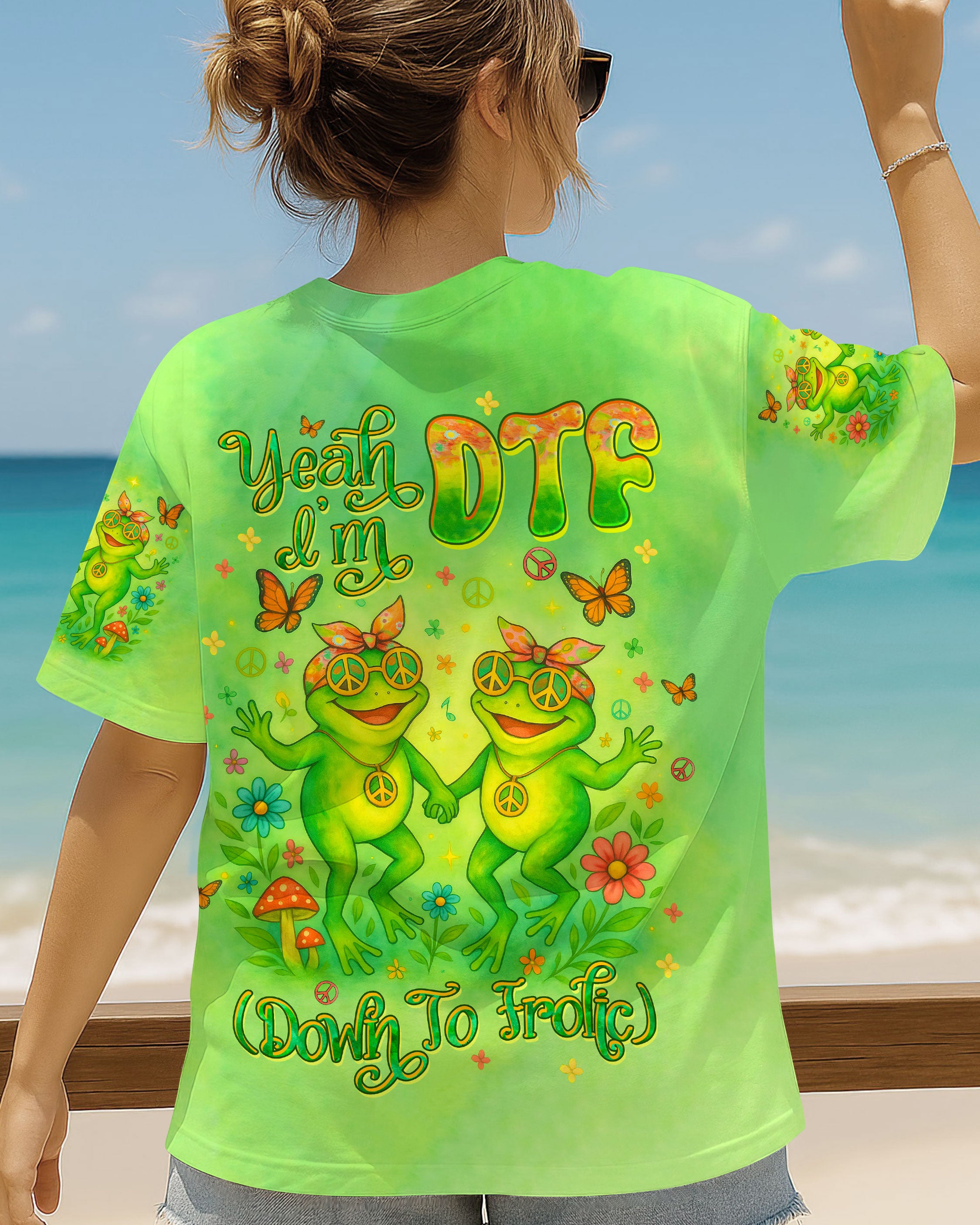 YEAH I'M DTF FROG ALL OVER PRINT - TLTW0705244