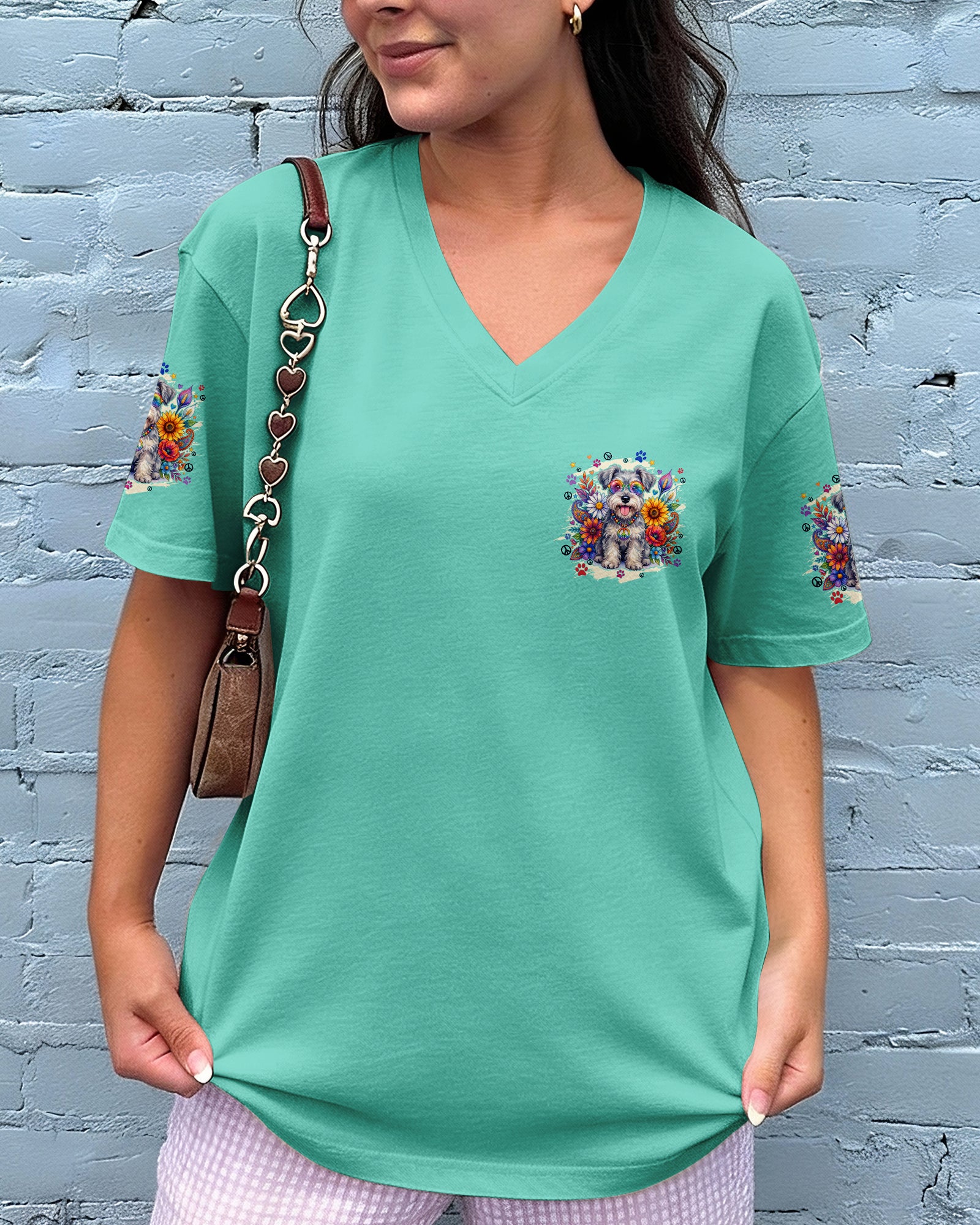 DON'T WORRY BE HIPPIE SCHNAUZER DOG ALL OVER PRINT - TYQY0605261