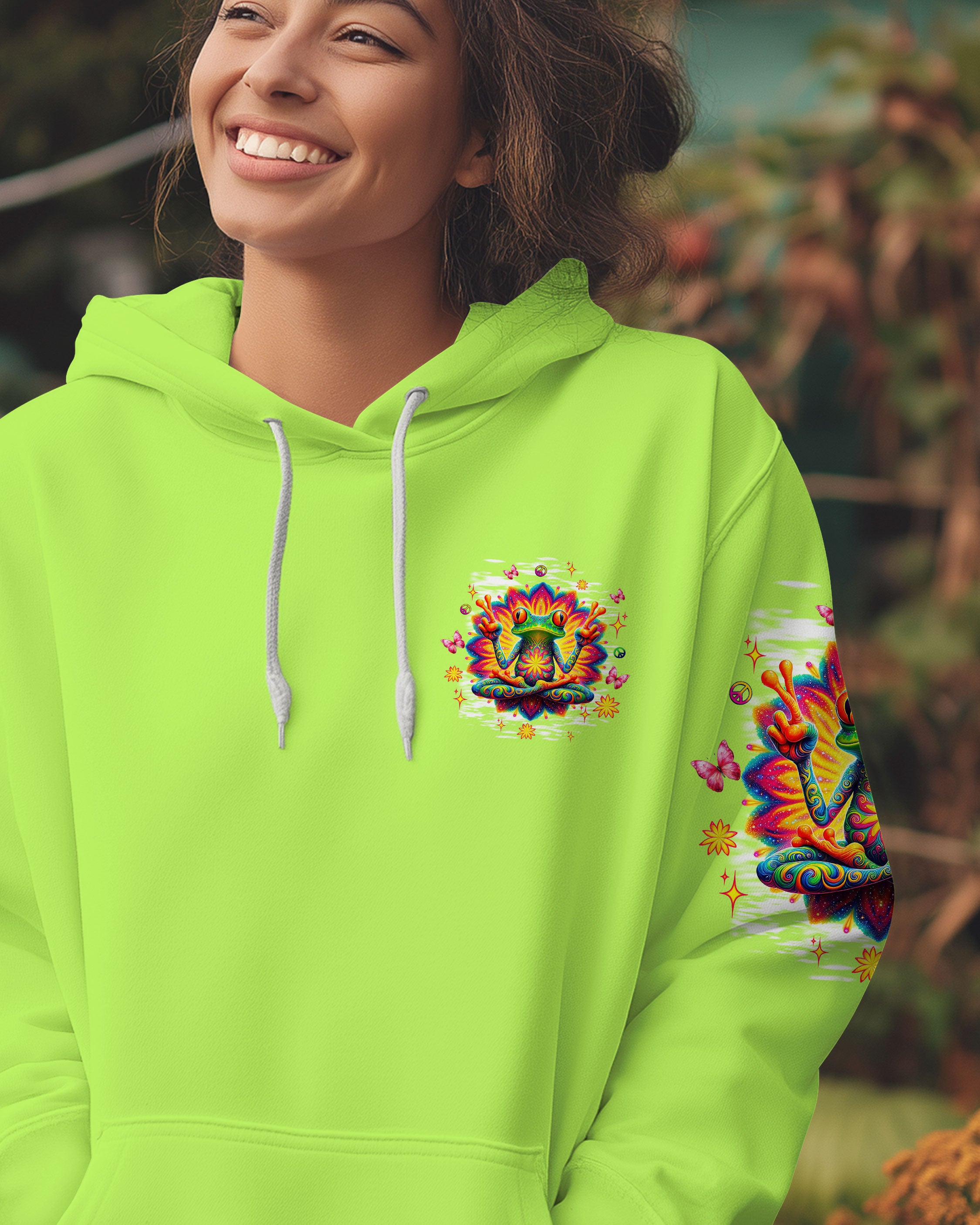 BE YOU THE WORLD WILL ADJUST FROG ALL OVER PRINT - TLTW1908253