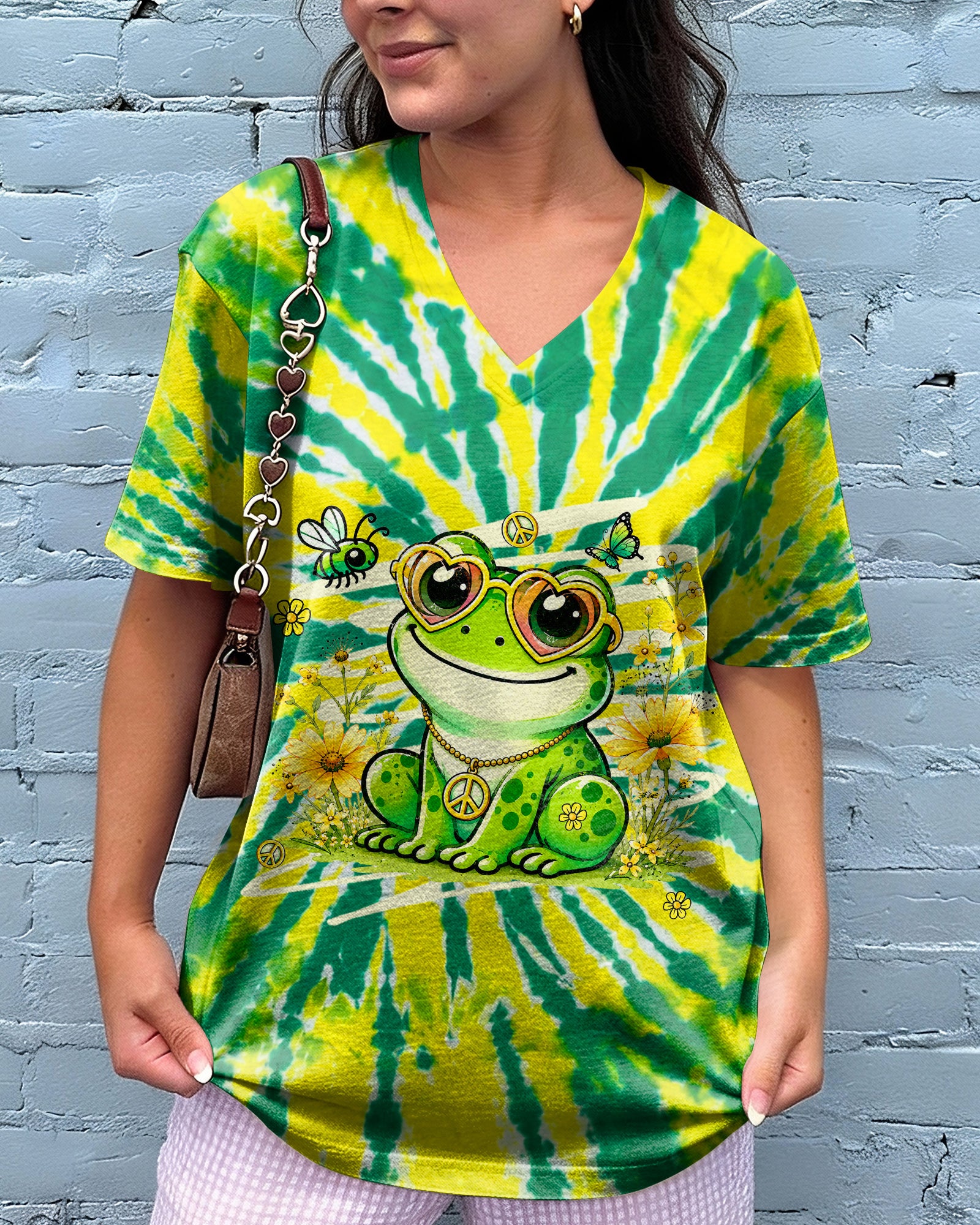 BE YOU HIPPIE FROG ALL OVER PRINT - TLHG2307264