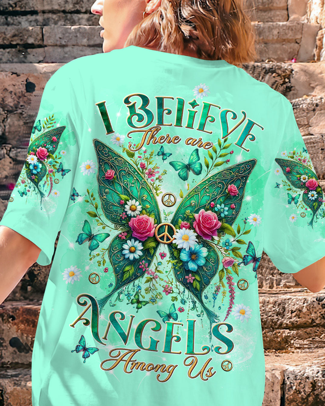 I BELIEVE THERE ARE ANGELS AMONG US WINGS ALL OVER PRINT - TLTW0108243