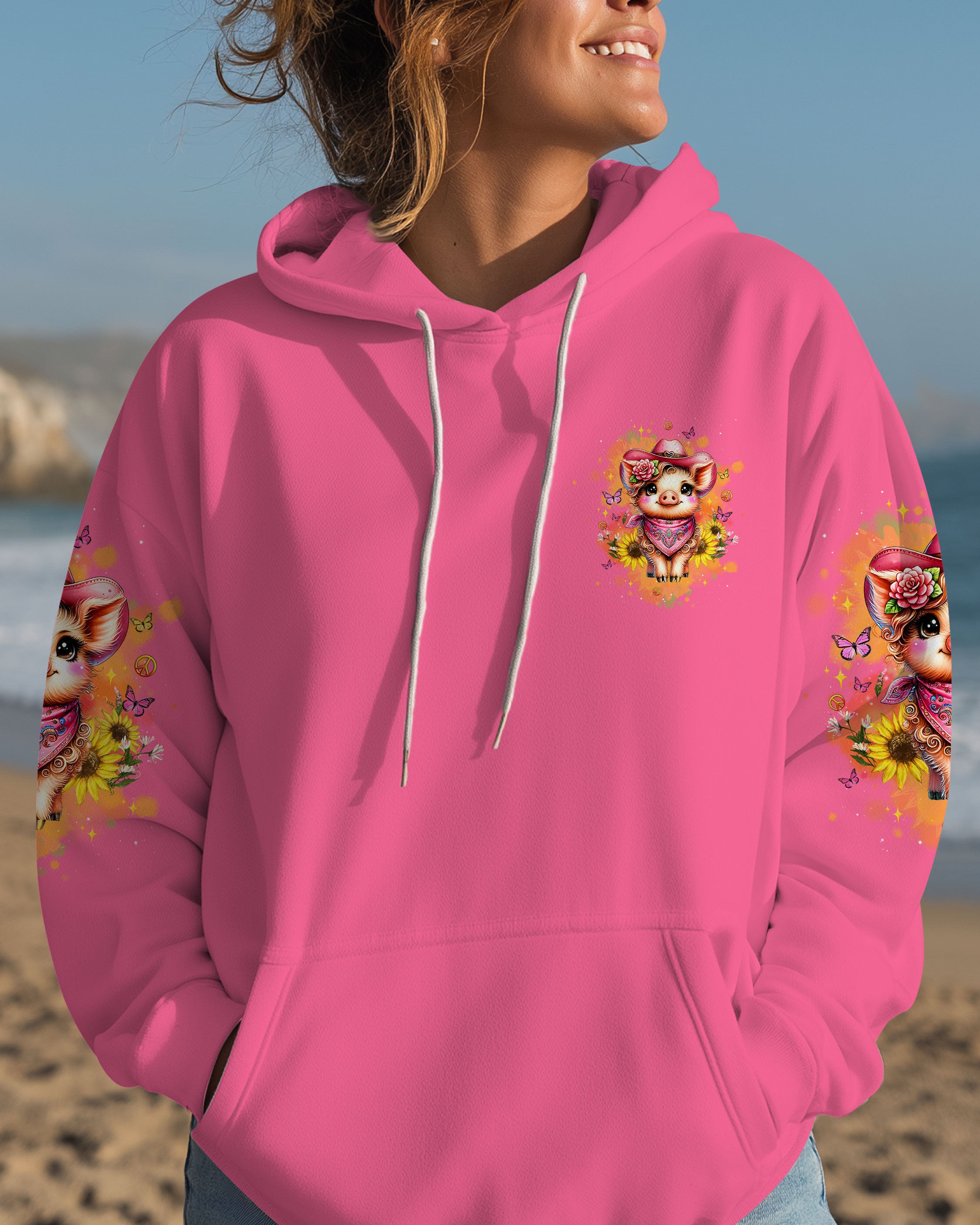 TOO CURLY TO TAME PIG ALL OVER PRINT - TLTW2407253