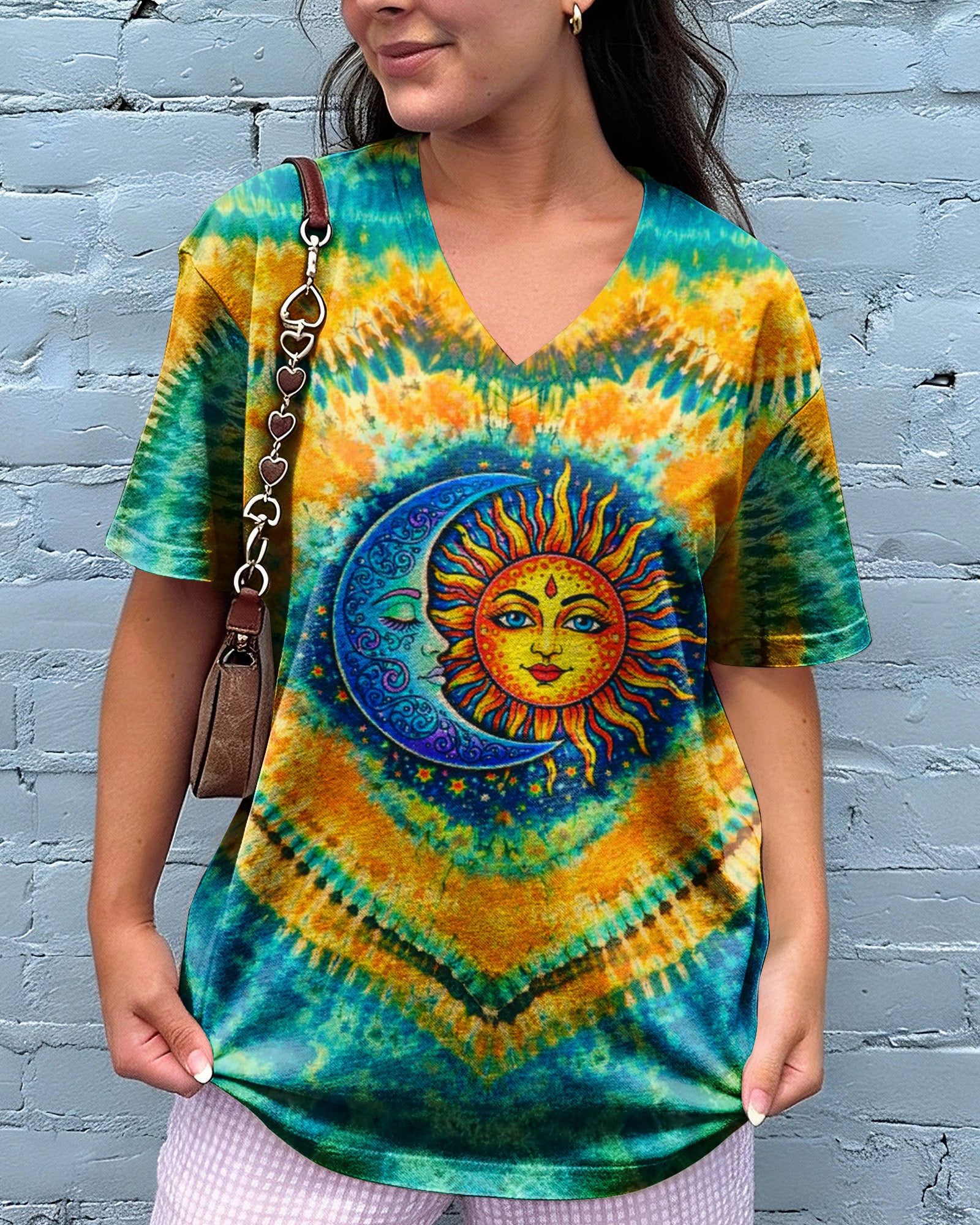 HIPPIE SUN & MOON  SWIRL ALL OVER PRINT - TLTW0203262