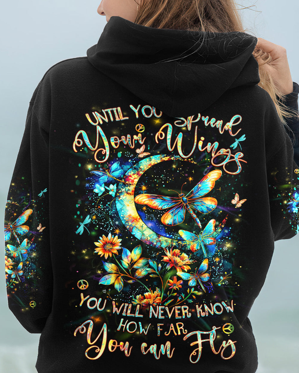 UNTIL YOU SPREAD YOUR WINGS DRAGONFLY ALL OVER PRINT - YHHN1103244