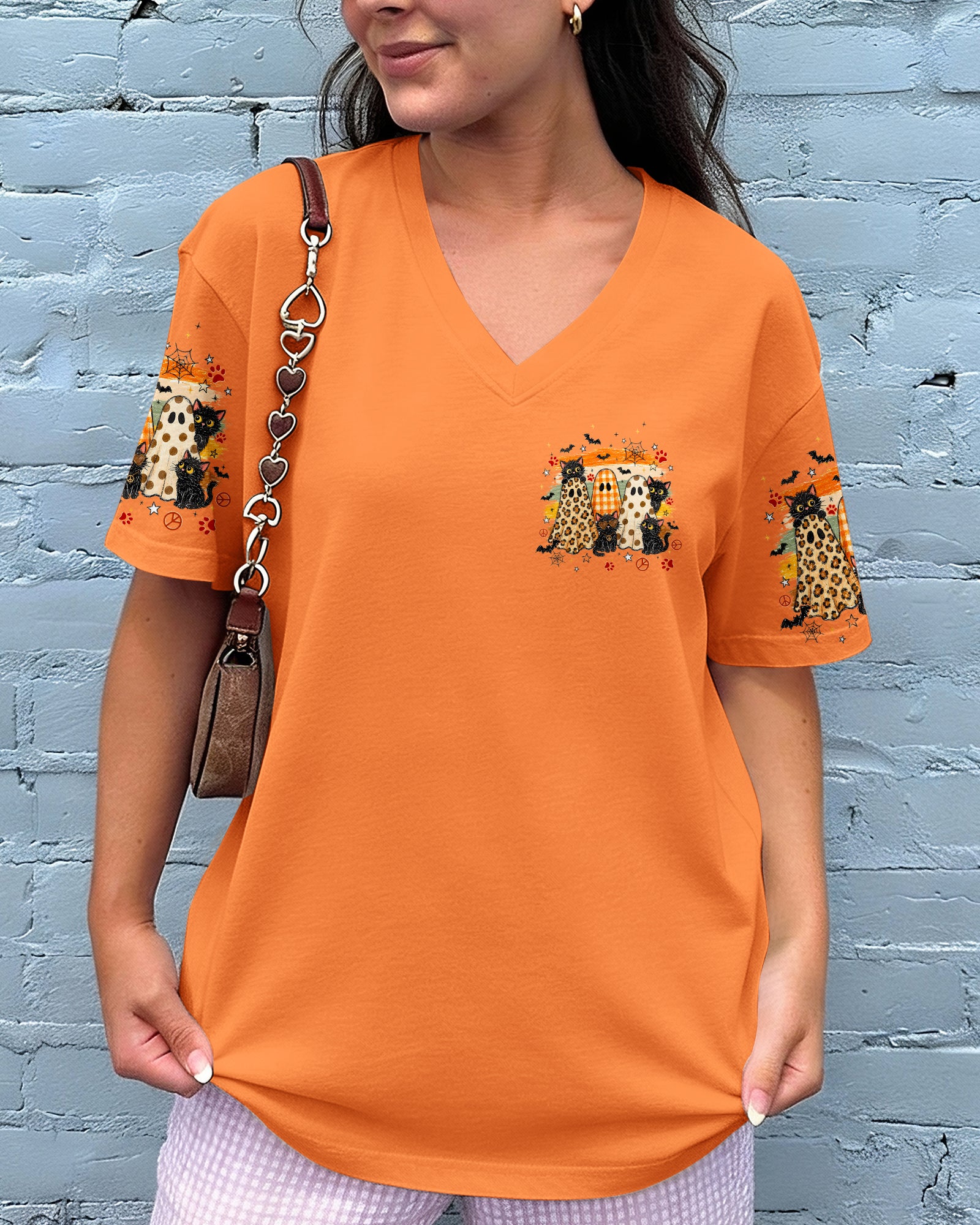 HEY BOO HALLOWEEN CAT ALL OVER PRINT - TYPQ2407261