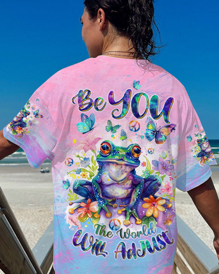 BE YOU THE WORLD WILL ADJUST FROG ALL OVER PRINT - TLTW1603243