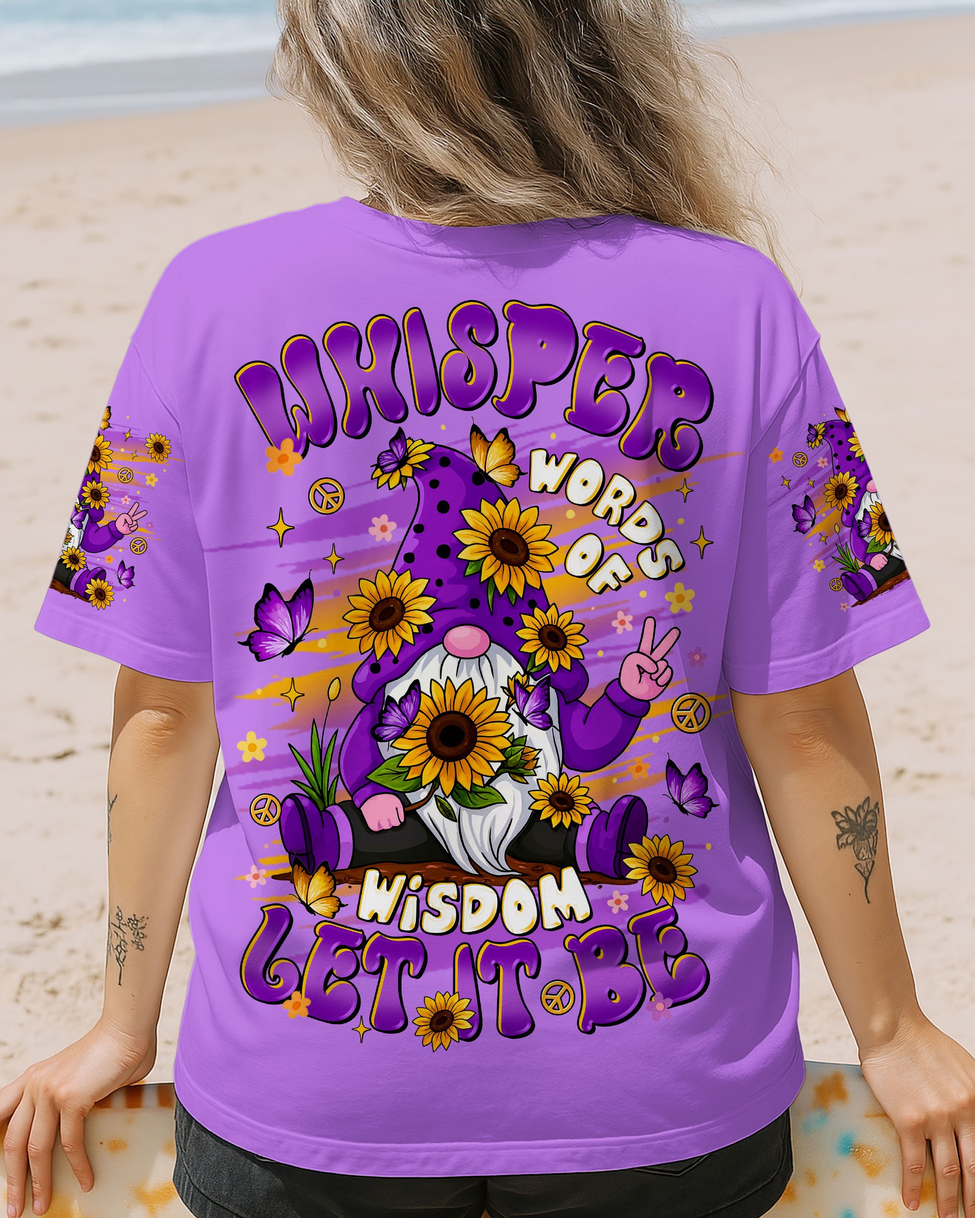 WHISPER WORDS OF WISDOM LET IT BE GNOME ALL OVER PRINT  - TLTR1808251