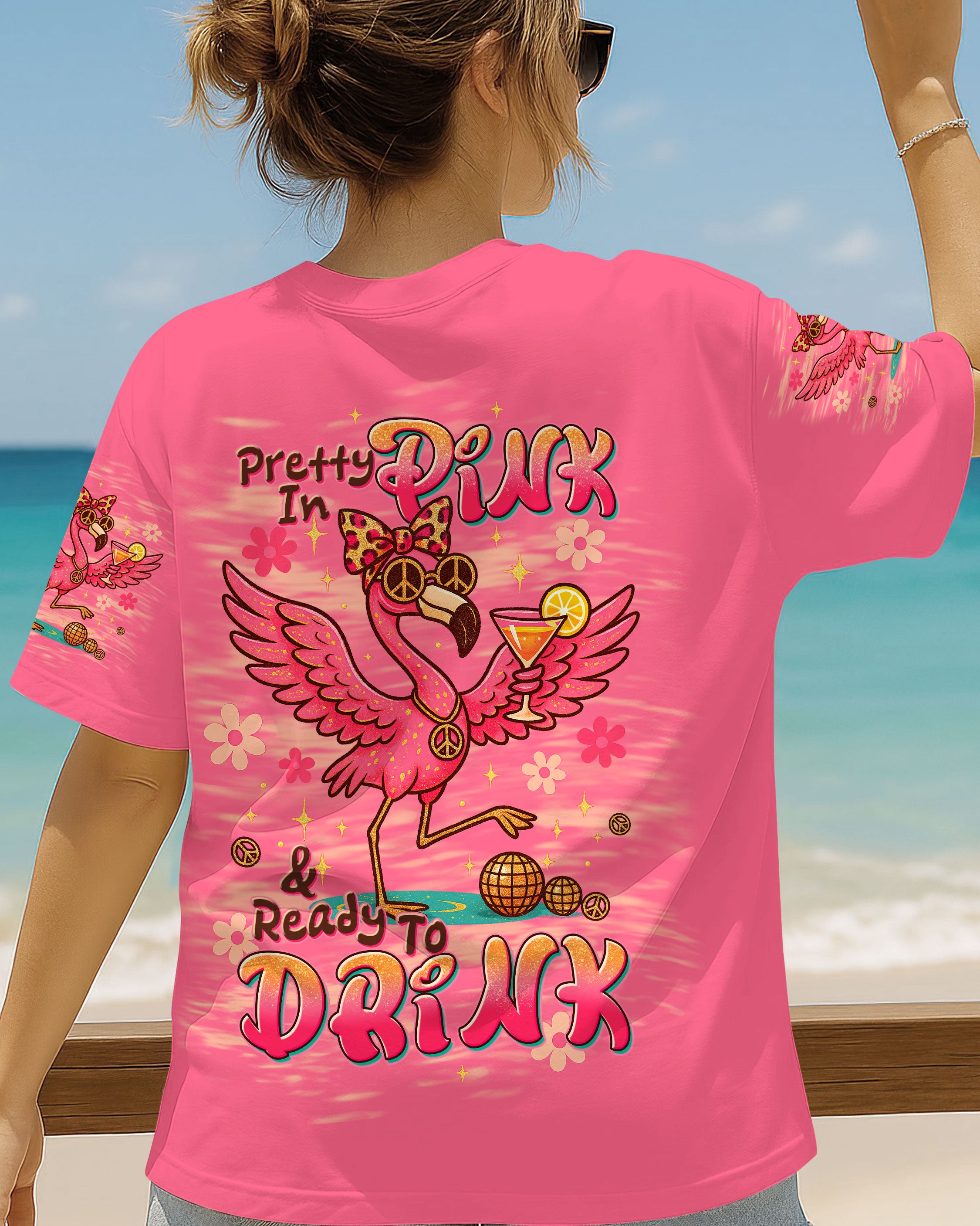 PRETTY IN PINK FLAMINGO ALL OVER PRINT - TLTW1205254