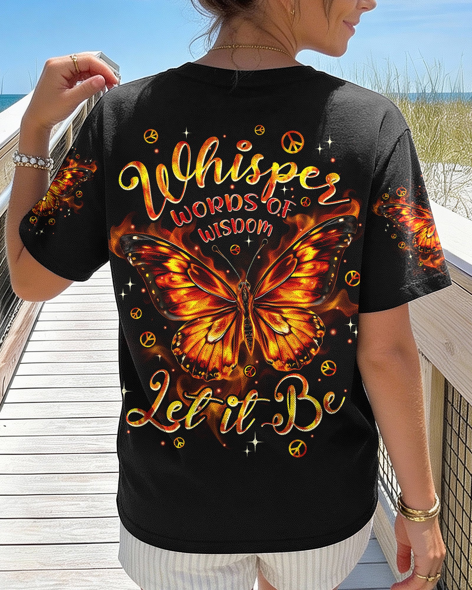 WHISPER WORDS OF WISDOM LET IT BE BUTTERFLY ALL OVER PRINT - TYPQ3006262