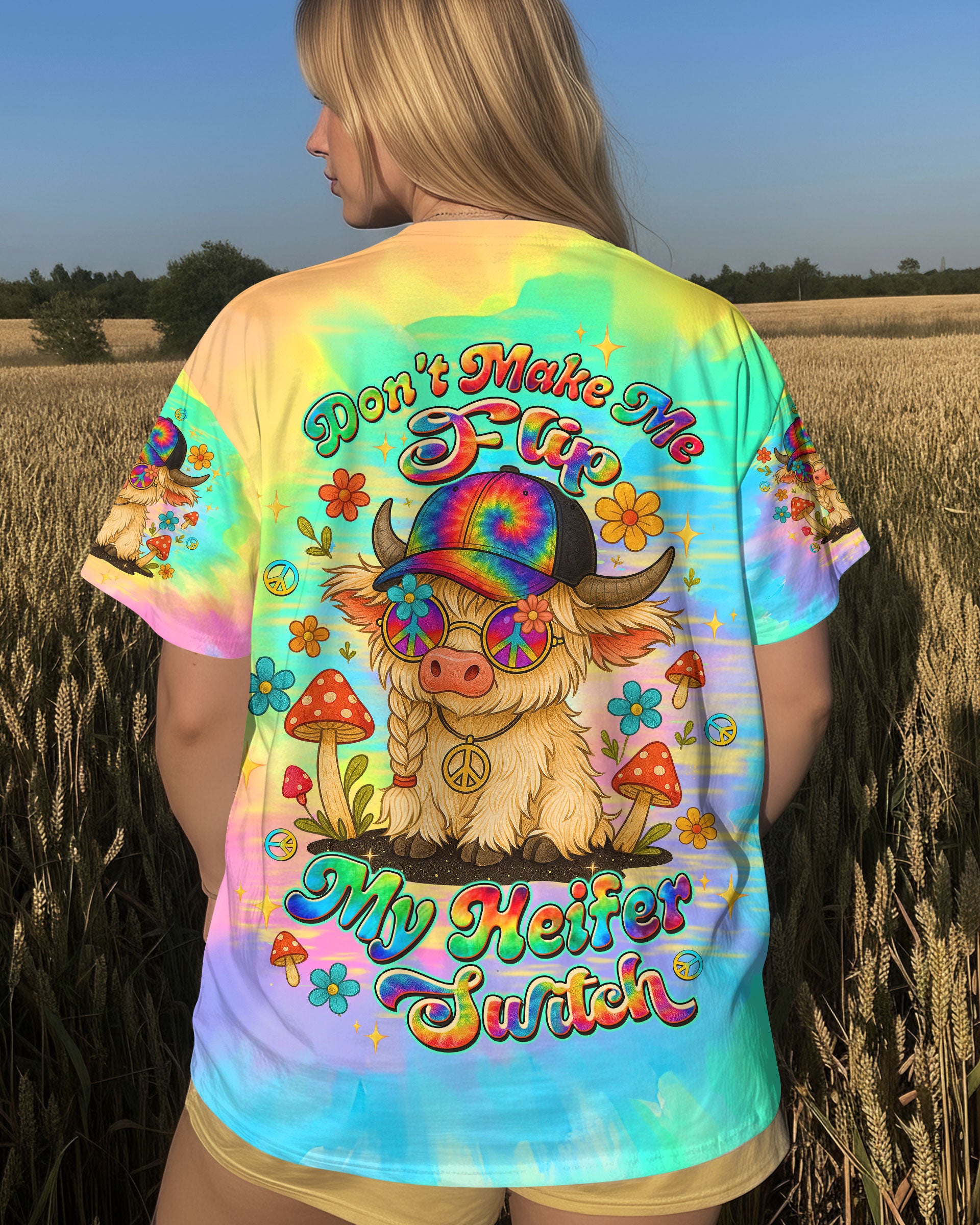 HEIFER SWITCH COW TIE DYE  ALL OVER PRINT - TLTW0411252