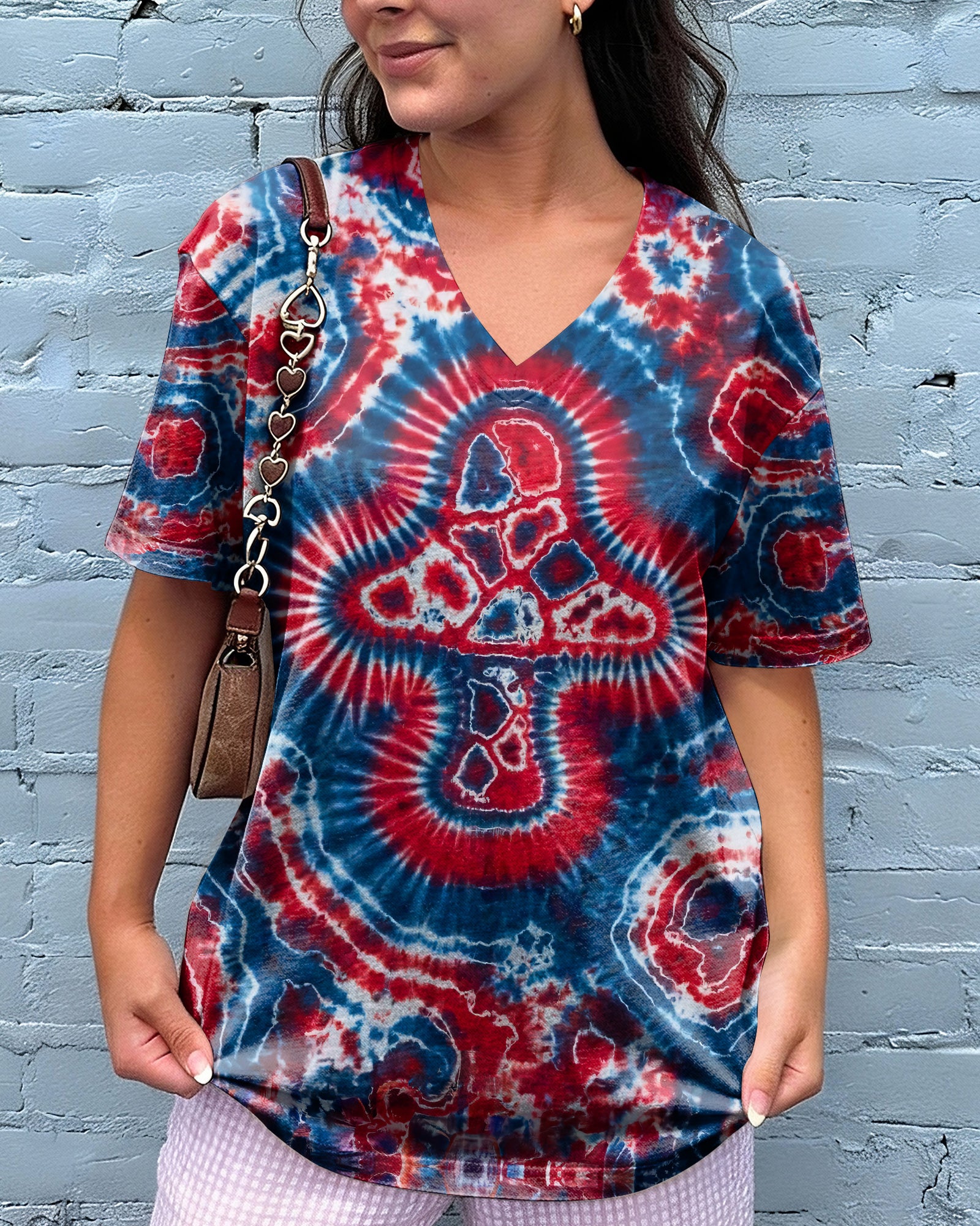 RED WHITE AND BLUE MUSHROOM ALL OVER PRINT - TYPQ0104262