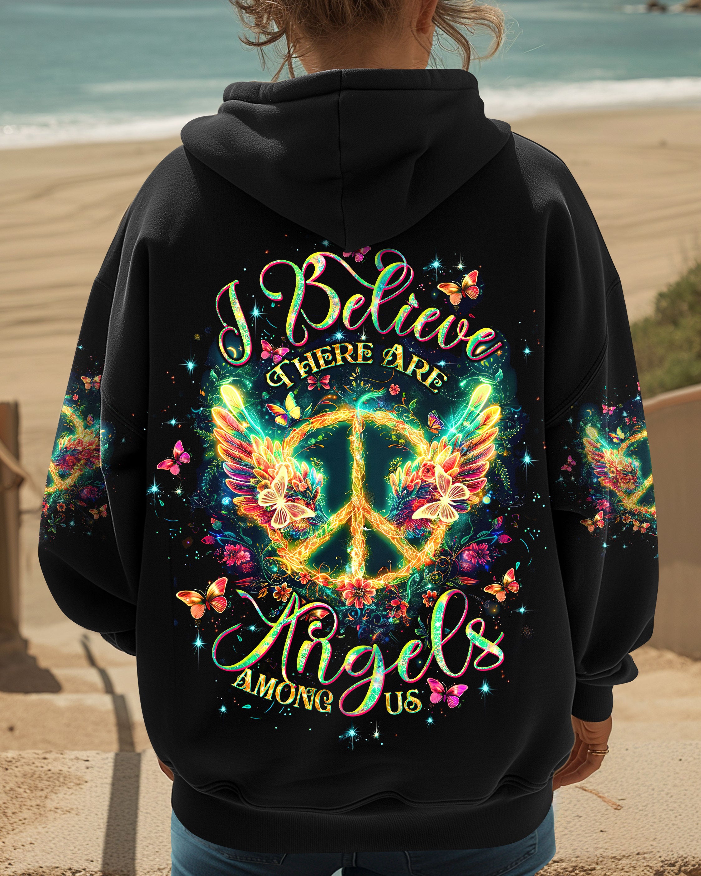 I BELIEVE THERE ARE ANGELS AMONG US PEACE WINGS ALL OVER PRINT - TLTW1312244