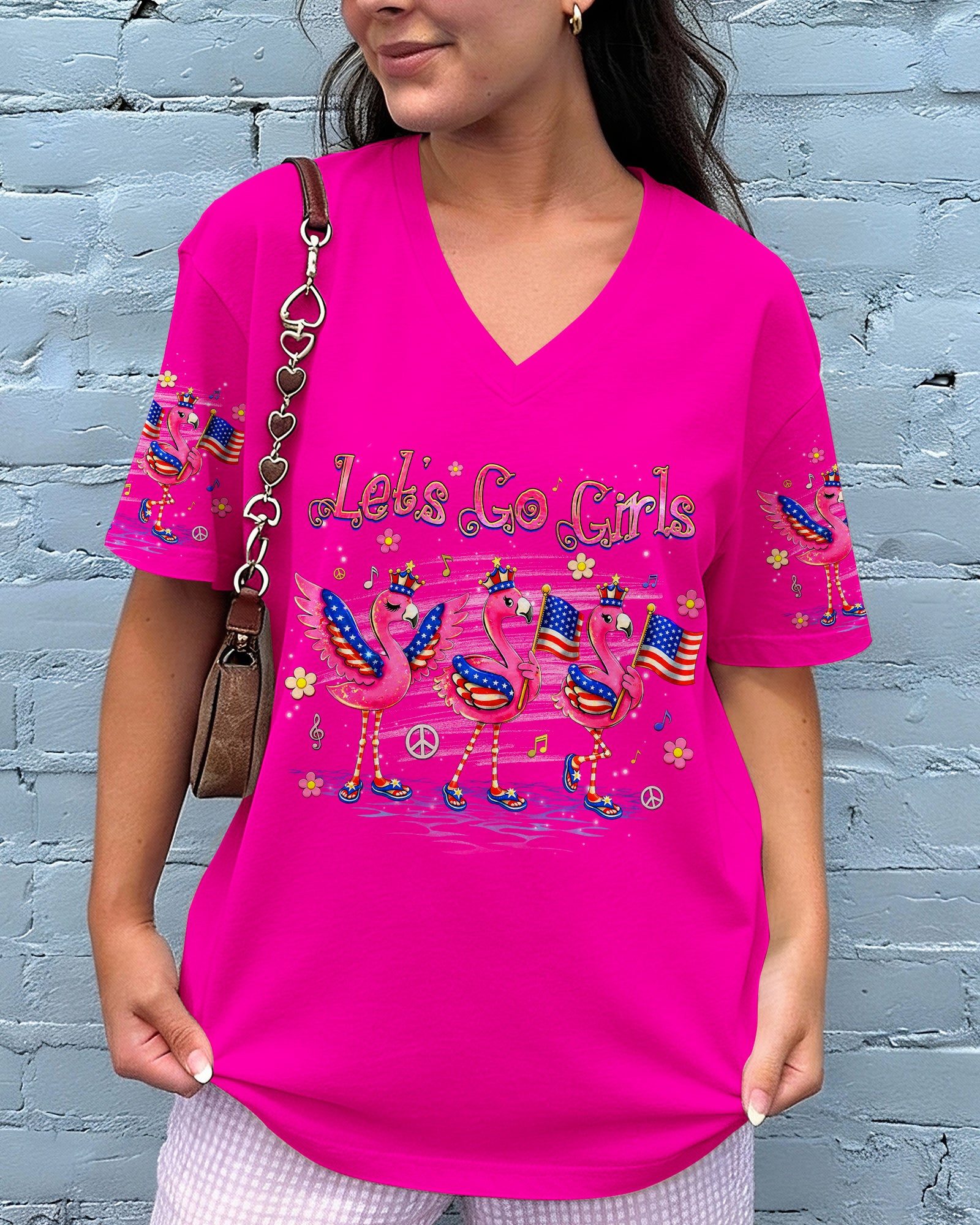LET'S GO GIRLS FLAMINGO ALL OVER PRINT  - TLHG2703261
