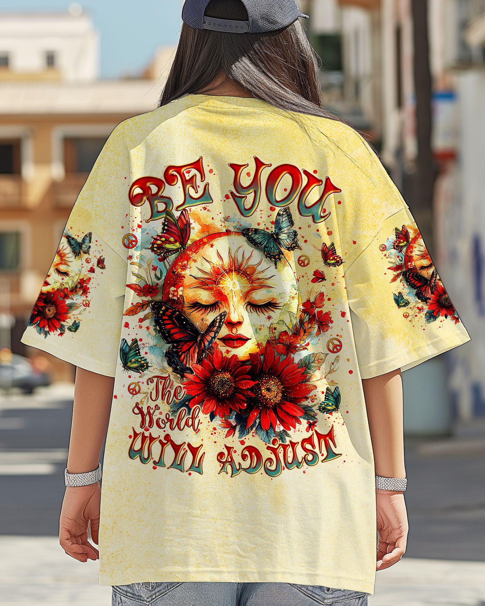 BE YOU THE WORLD WILL ADJUST SUN MOON ALL OVER PRINT   - TLTR2403252