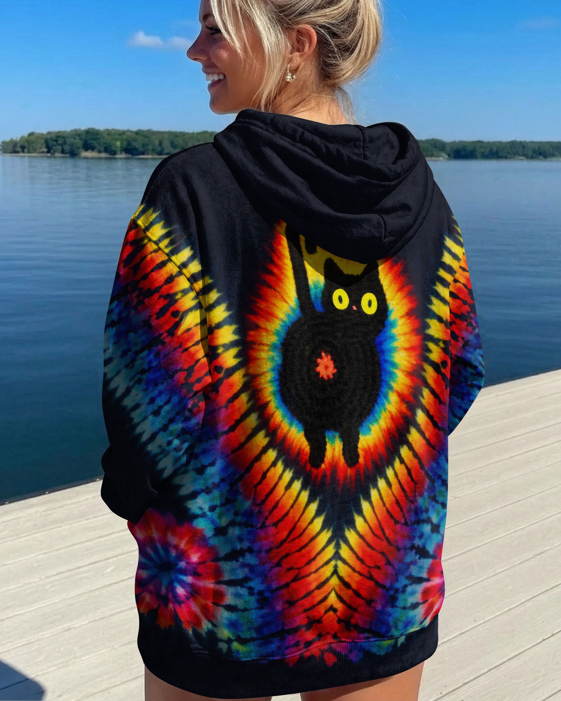 BLACK CAT SWIRL ALL OVER PRINT - TLTW3001262