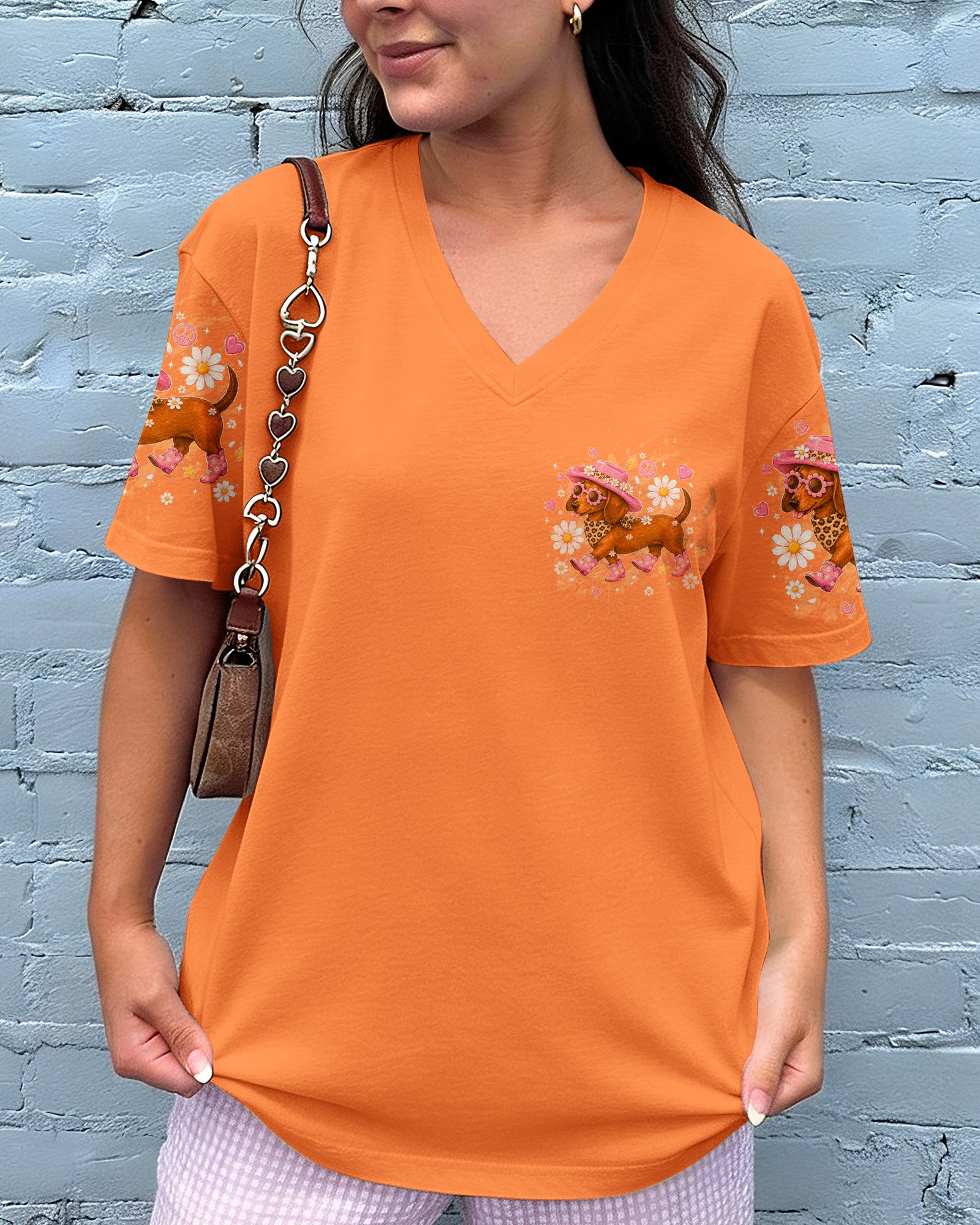 LET'S GO GIRLS DACHSHUND DOG  ALL OVER PRINT  - TLTW2905262